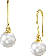 The Pearl Source White South Sea Pearl Linda Dangling Earrings