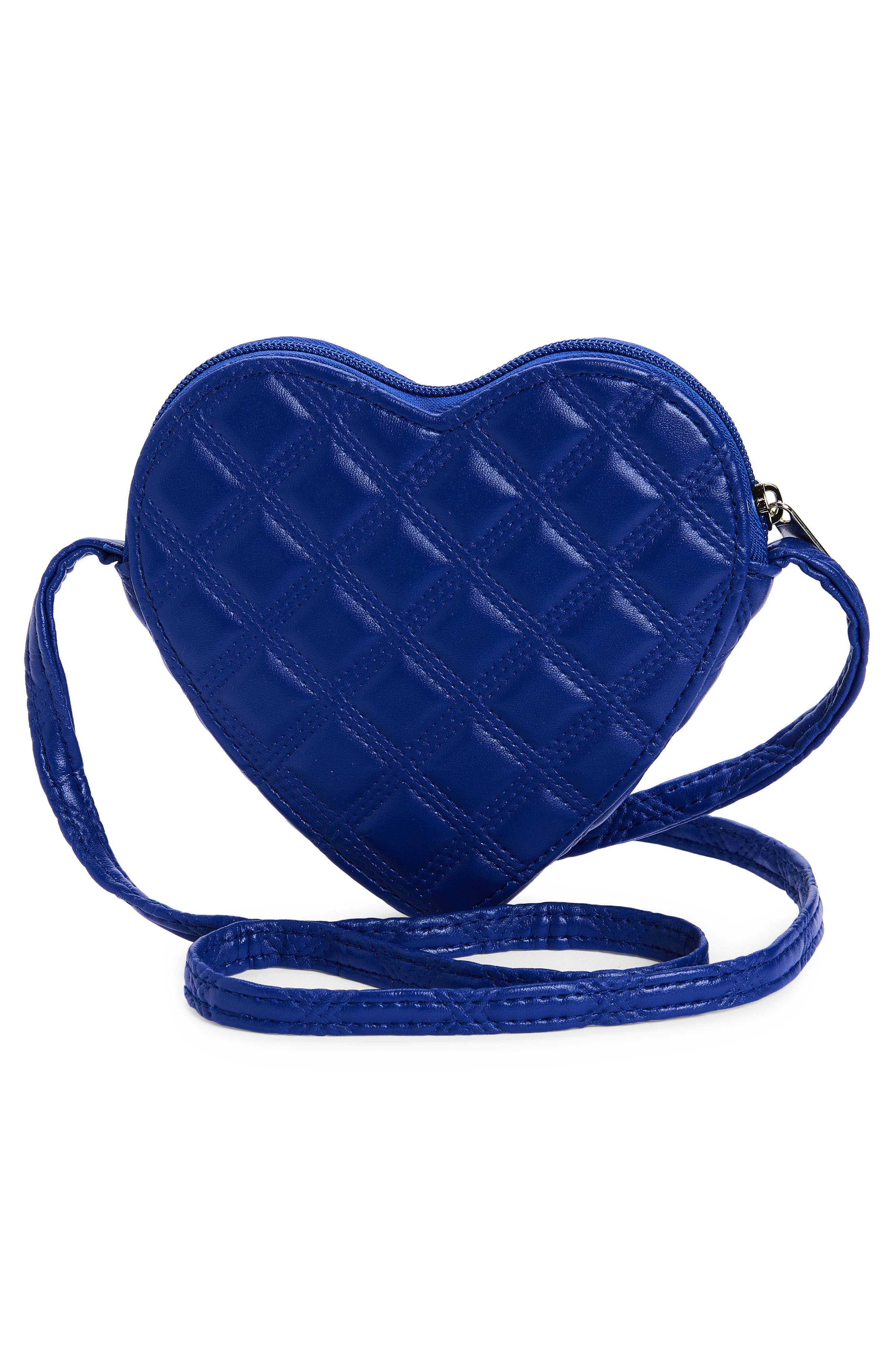 Capelli New York Kids' Quilted Heart Bag, Alternate, color, Blue