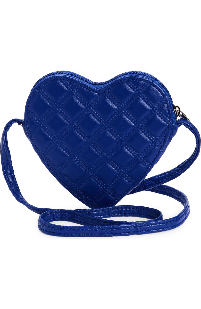 Capelli New York Kids' Quilted Heart Bag, Alternate, color, Blue
