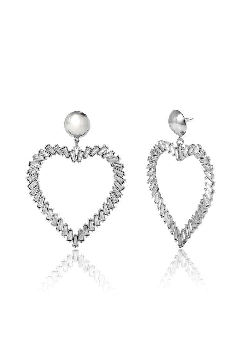 BCBGeneration Silver-Tone Heart Hoop Earrings, Alternate, color, Gold