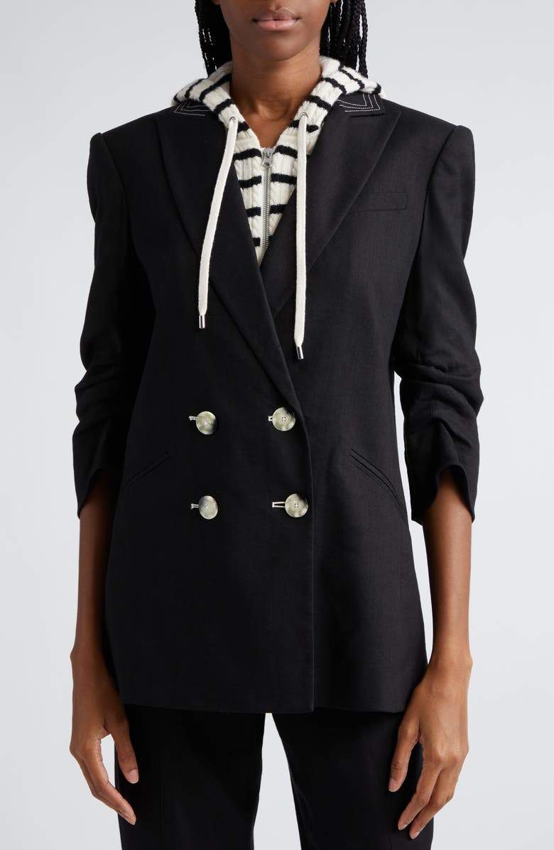 Veronica Beard Bunny Hooded Merino Wool & Cashmere Dickey, Alternate, color, 