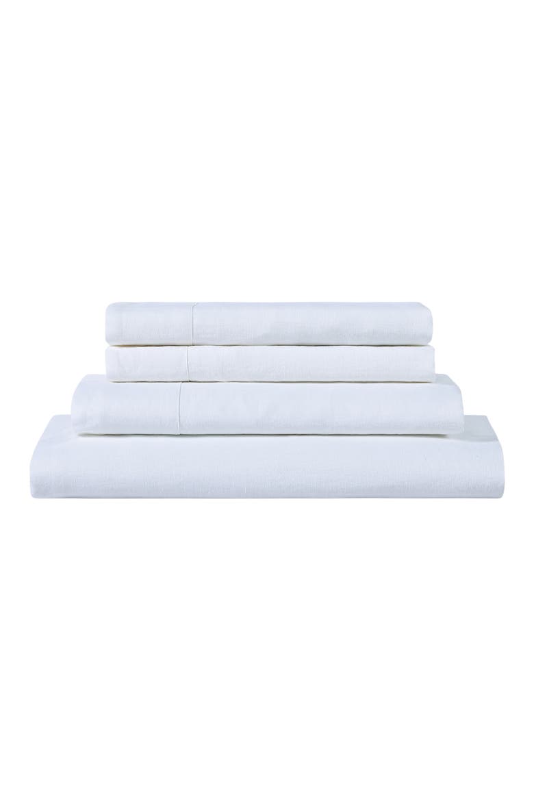 French Linen Sheet Set, Main, color, SNOW