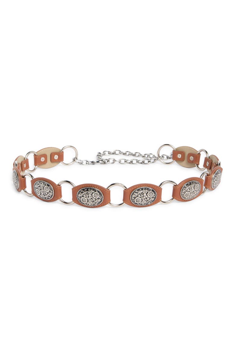 Concho Belt, Main, color, COGNAC