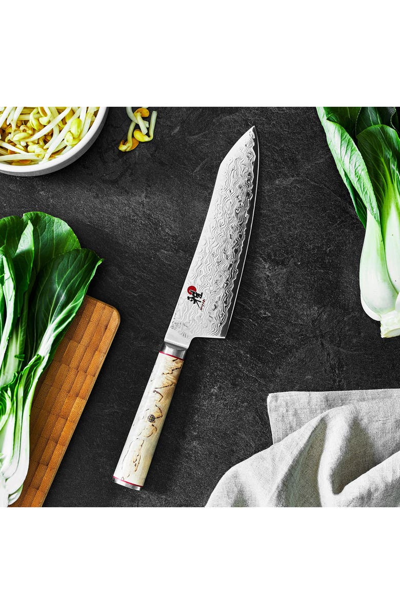 MIYABI Birchwood SG2 7-Inch Rocking Santoku Knife, Alternate, color, Stainless Steel