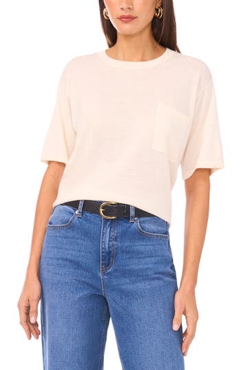 1.state Cable Knit Poncho Sweater In Creamy