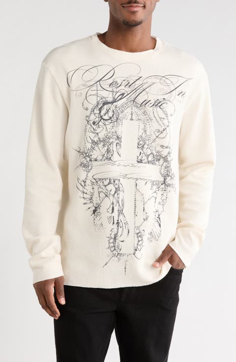 Rest in Music Graphic Cotton Waffle Knit T-Shirt