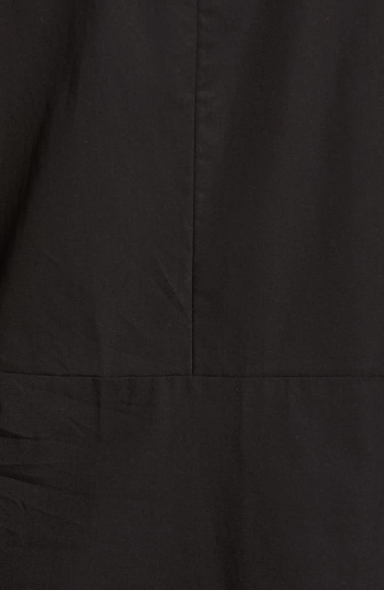 Pleione Ruffle Sleeve Poplin Shirt, Alternate, color, Black