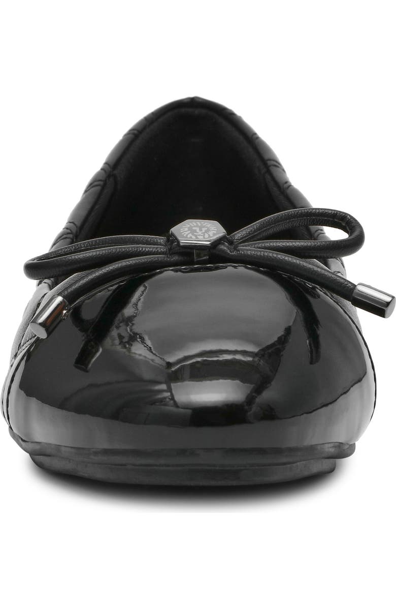 Anne Klein Leyton Cap Toe Ballet Flat, Alternate, color, Black Pu