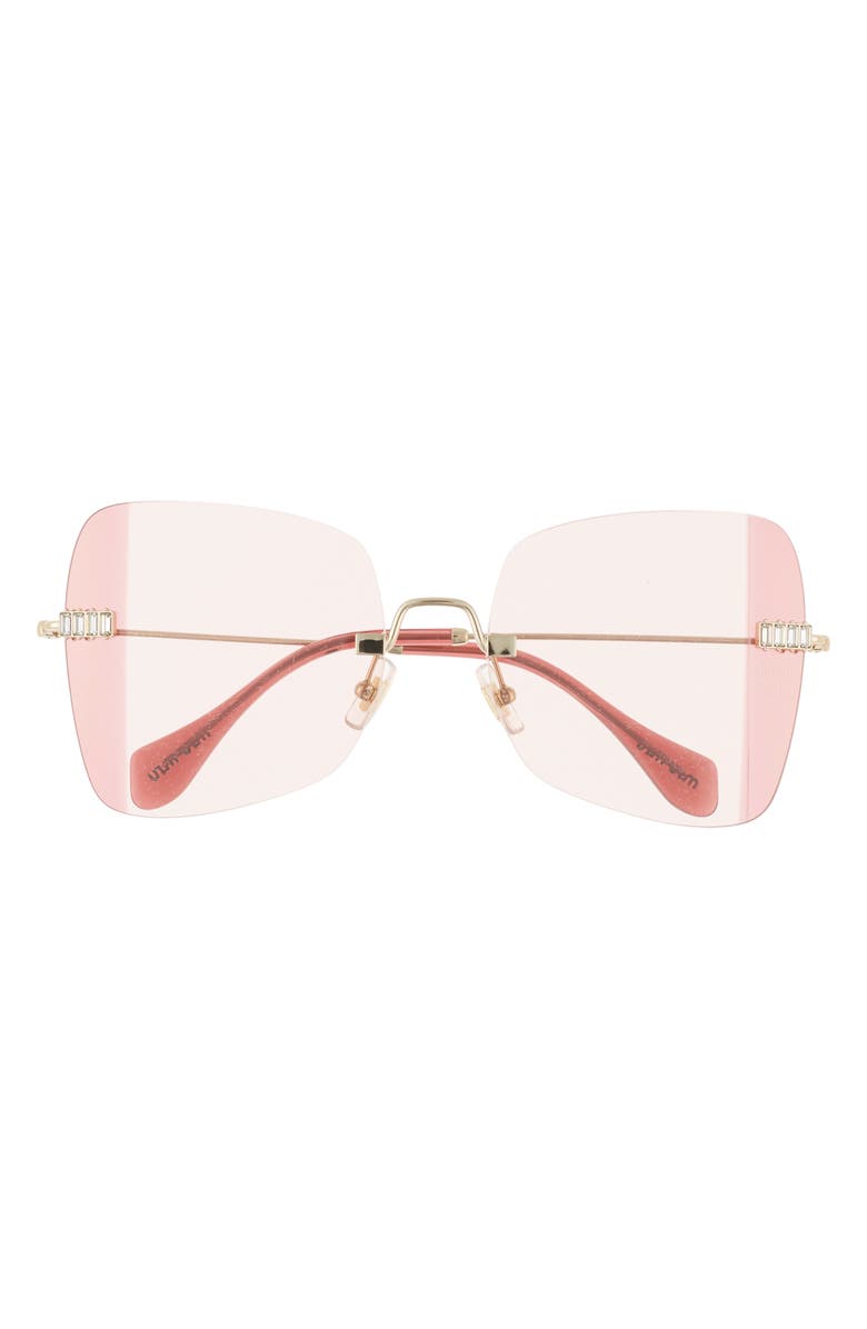 Miu Miu 59mm Irregular Sunglasses, Main, color, Matte Pale Gold