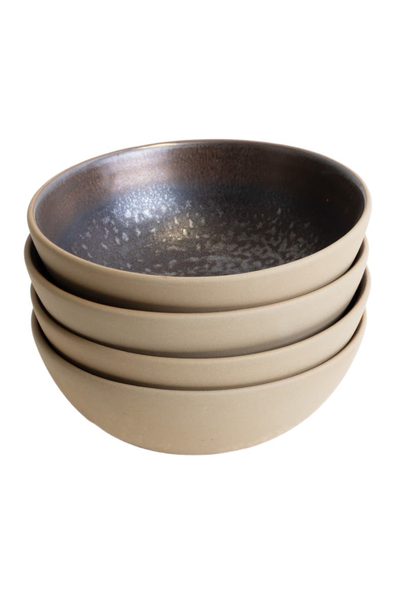 Akita Stoneware 4-Piece Bowl Set, Alternate, color, Copper