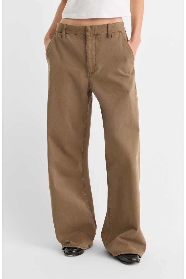 Low Slung Baggy Trousers, Main, color, TEA BARK