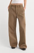 Good American Low Slung Baggy Trousers