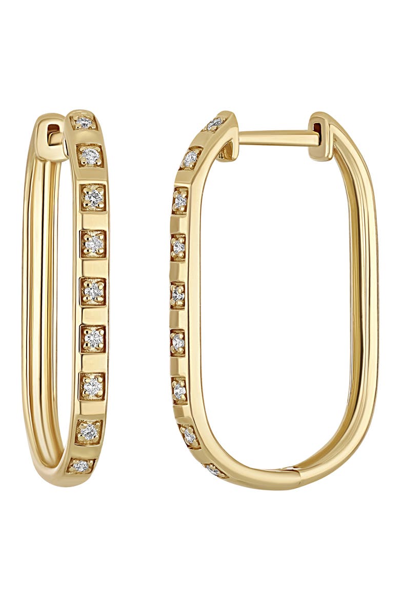 Kiera 18k Gold Diamond Hoop Earrings, Main, color, 18KY