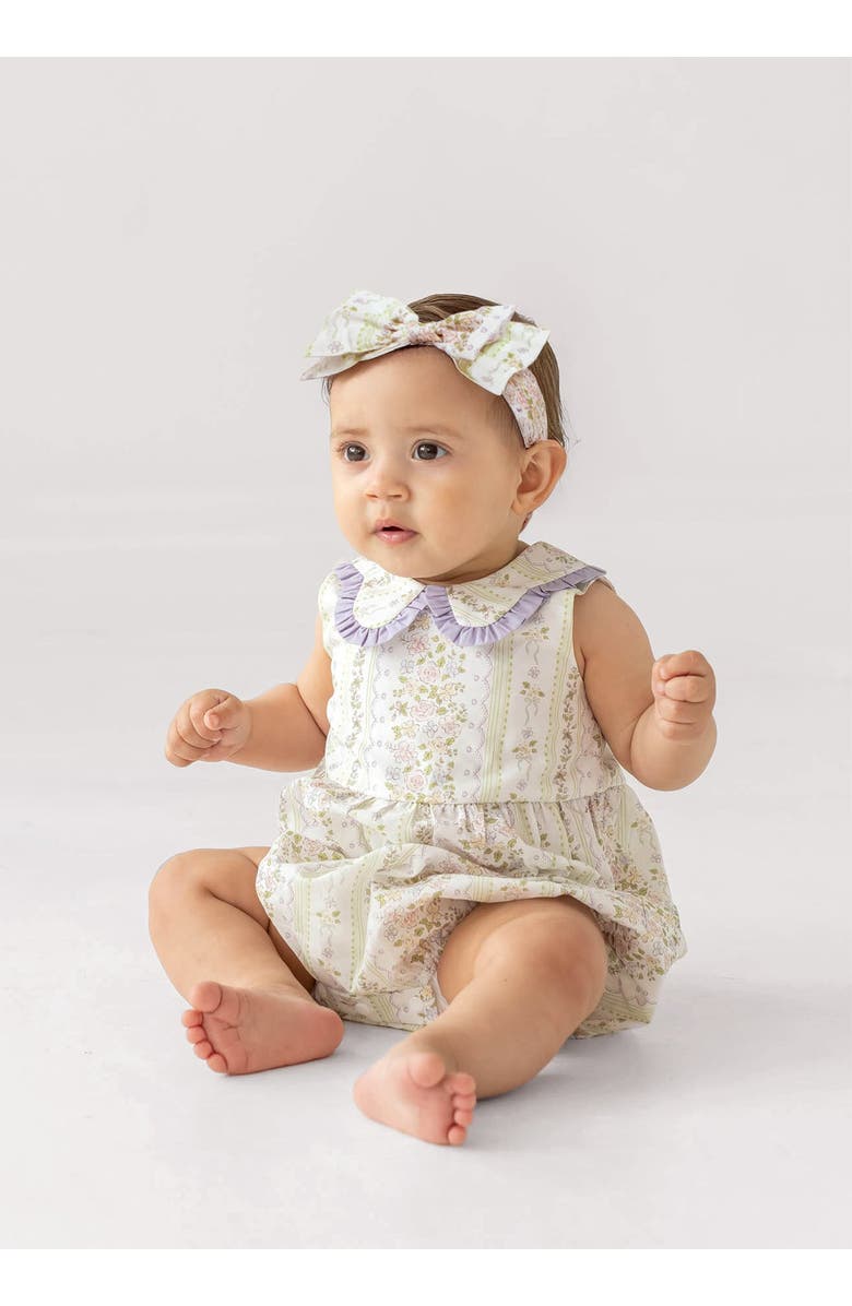 Mabel + Honey Graceful Garden Sleeveless Romper, Alternate, color, Floral, Purple