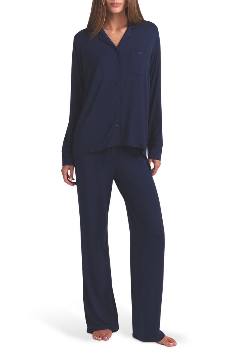 Sleep Piped Pajamas, Main, color, NAVY