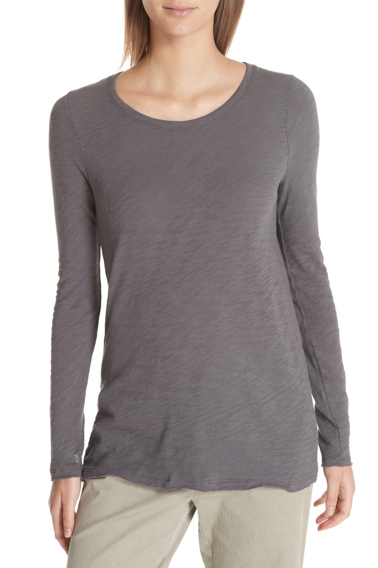 Destroyed Wash Tee, Main, color, CHARCOAL