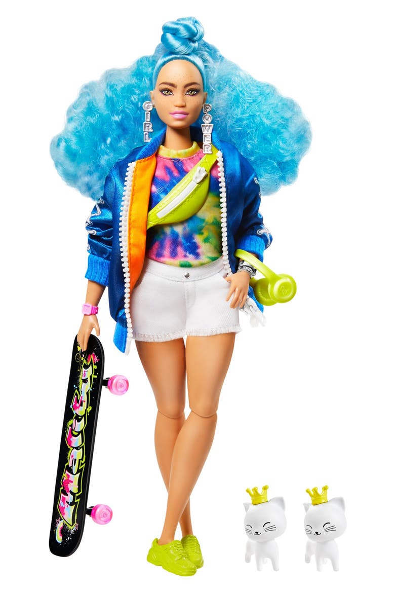Barbie® Extra Fashion Doll, Main, color, BLUE