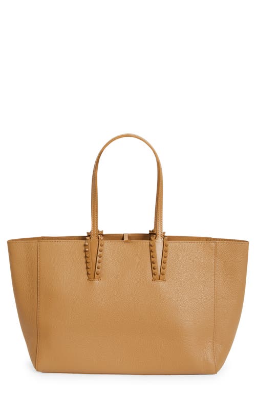 Christian Louboutin Cabata Soft Small Tote Bag In Grained Leather In F486 Lionne