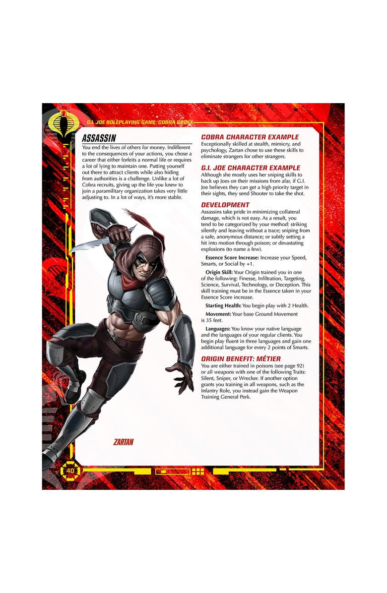 Renegade Game Studios G.I. Joe Roleplaying Game Cobra Codex Sourcebook, Alternate, color, Multicolored