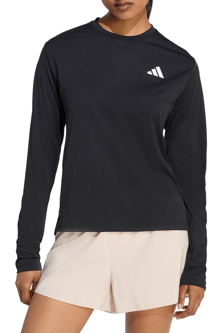 Adi365 Long Sleeve Performance Top, Main, color, BLACK