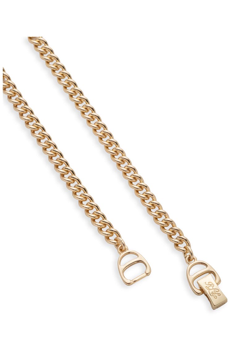 Barnet Logo Collar Necklace, Main, color, GOLD