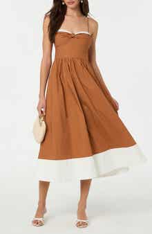 ASTR the Label Contrast Detail Cotton Dress