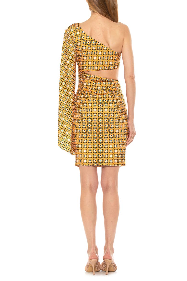 Reese One Shoulder Cutout Dress, Alternate, color, 60S GEO