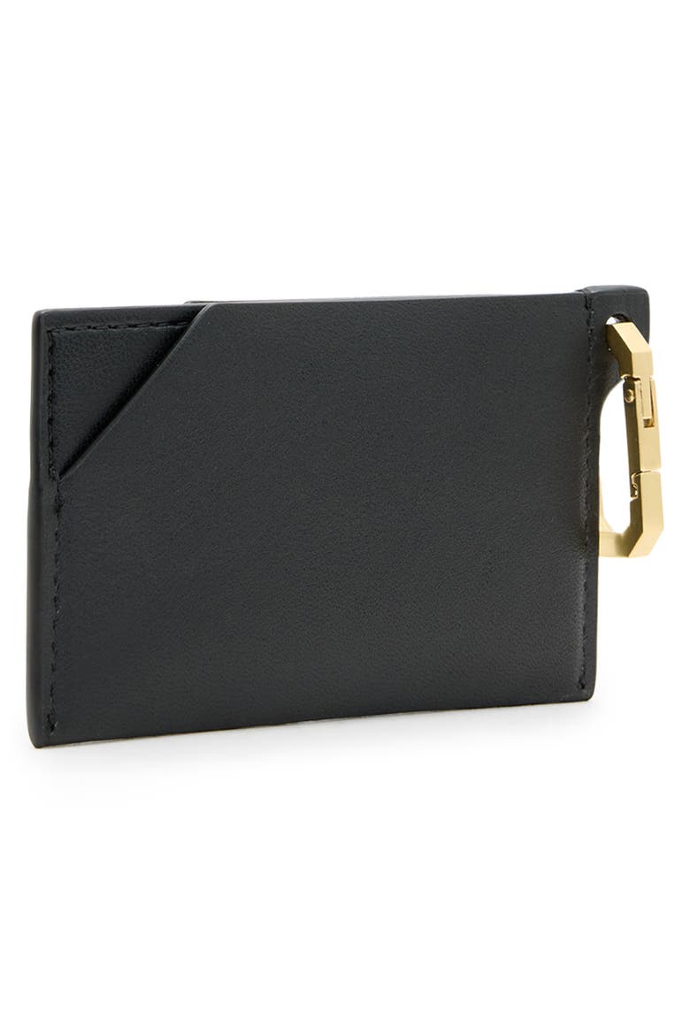 Hex Leather Cardholder, Alternate, color, BLACK