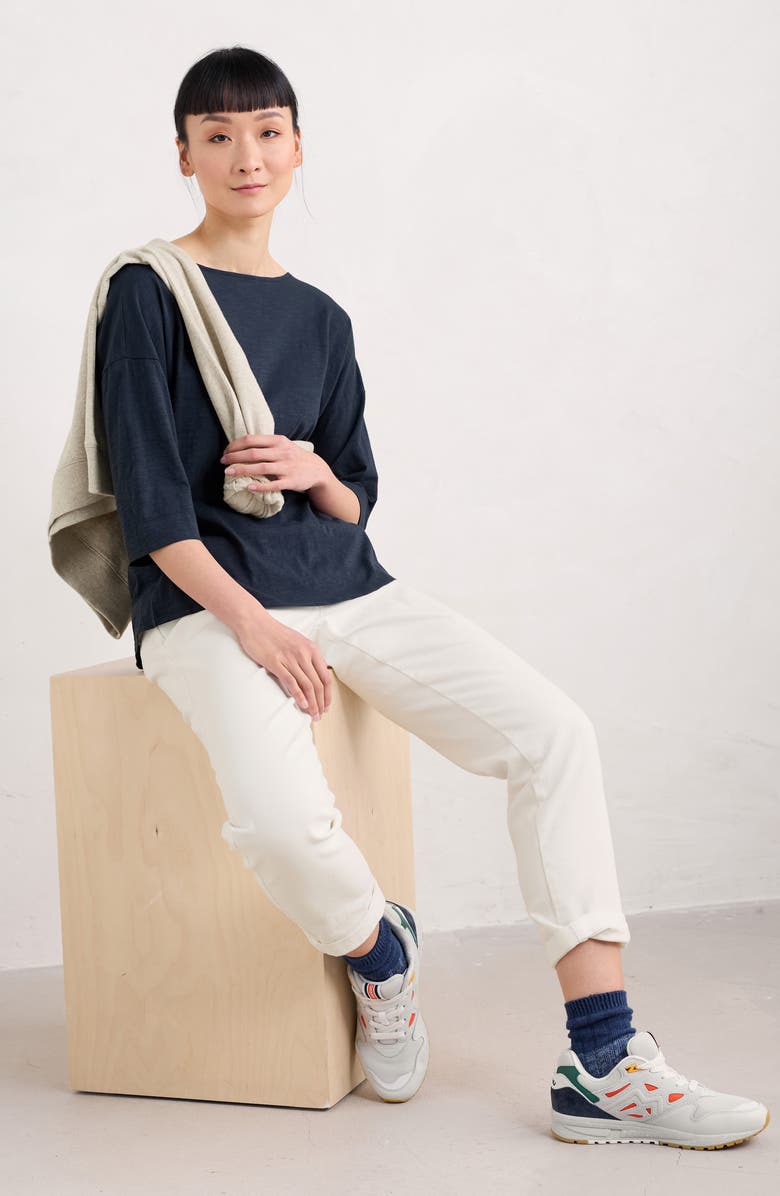 Seasalt Cornwall Tremayne Quay Organic Cotton Top, Alternate, color, Maritime