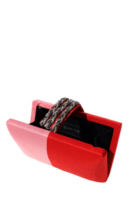 Simitri Color Block Braided Clutch In Multi