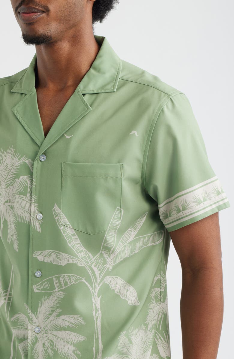 MAVRANS Tropical Palm Weekend Camp Shirt, Main, color, 
