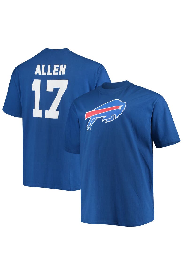 Men's Fanatics Branded Josh Allen Royal Buffalo Bills Big & Tall Player Name & Number T-Shirt, Alternate, color, Royal