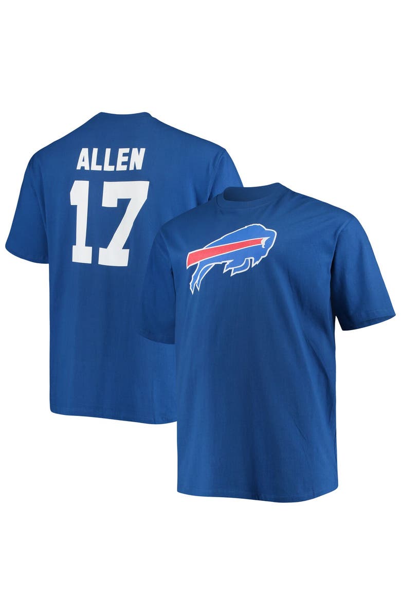 FANATICS Men's Fanatics Branded Josh Allen Royal Buffalo Bills Big & Tall Player Name & Number T-Shirt, Alternate, color, Royal