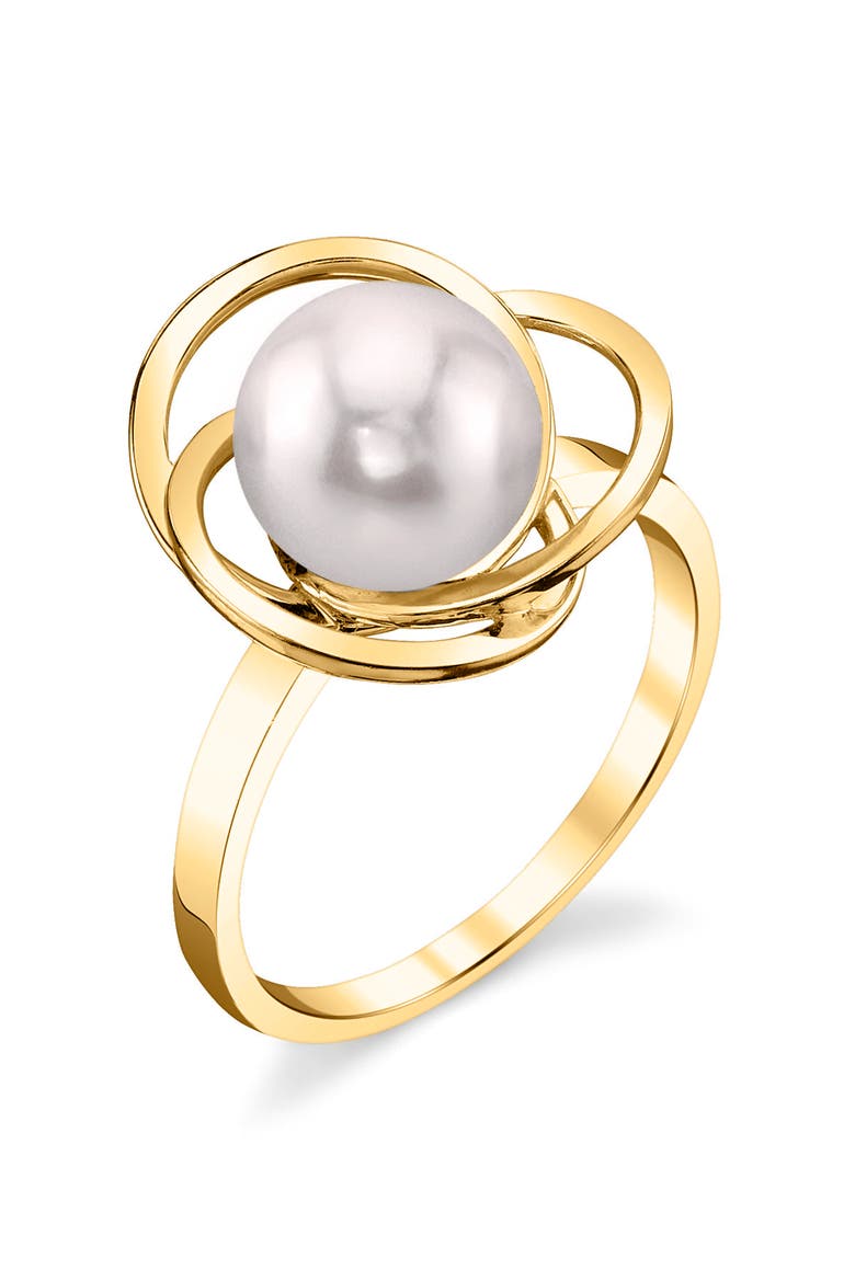Akoya Pearl Lexi Ring, Main, color, Yellow Gold