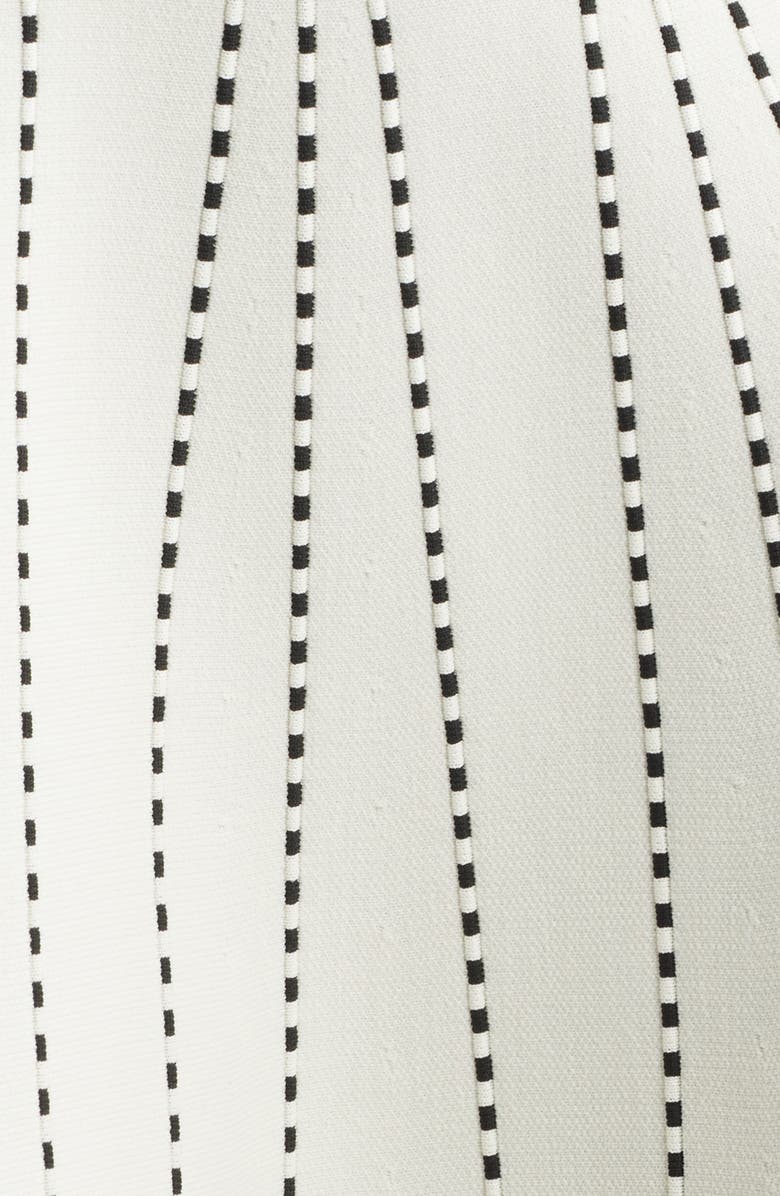 FREEMARKET Contrast Piping Sleeveless Midi Sweater Dress, Alternate, color, White/ Black