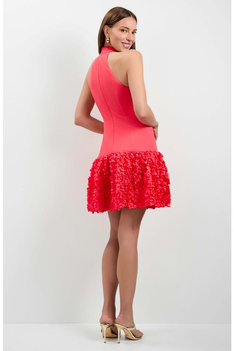 Tibaldi 3D Floral Mini Dress, Alternate, color, Corso Coral