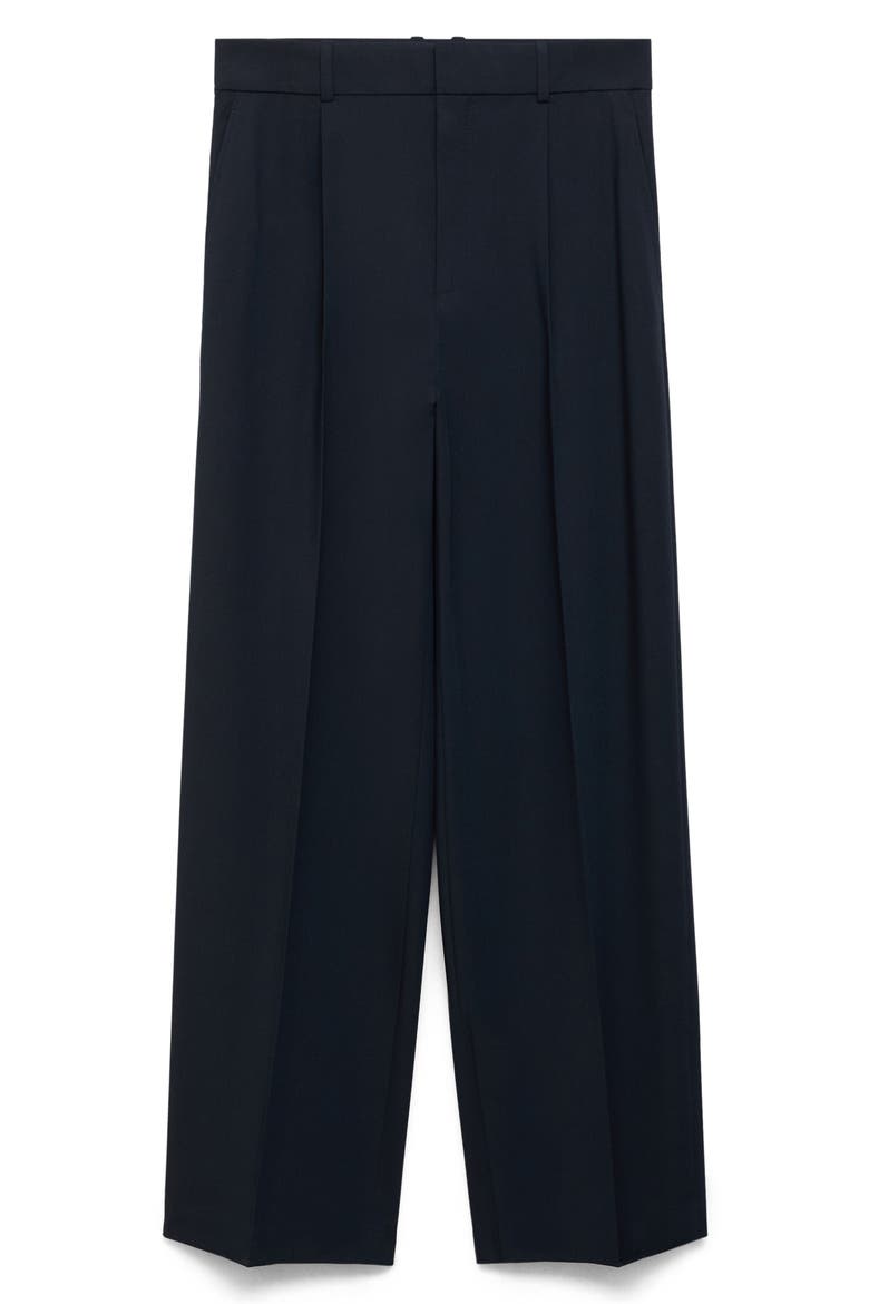 Pleated Wide Leg Pants, Alternate, color, NAVY