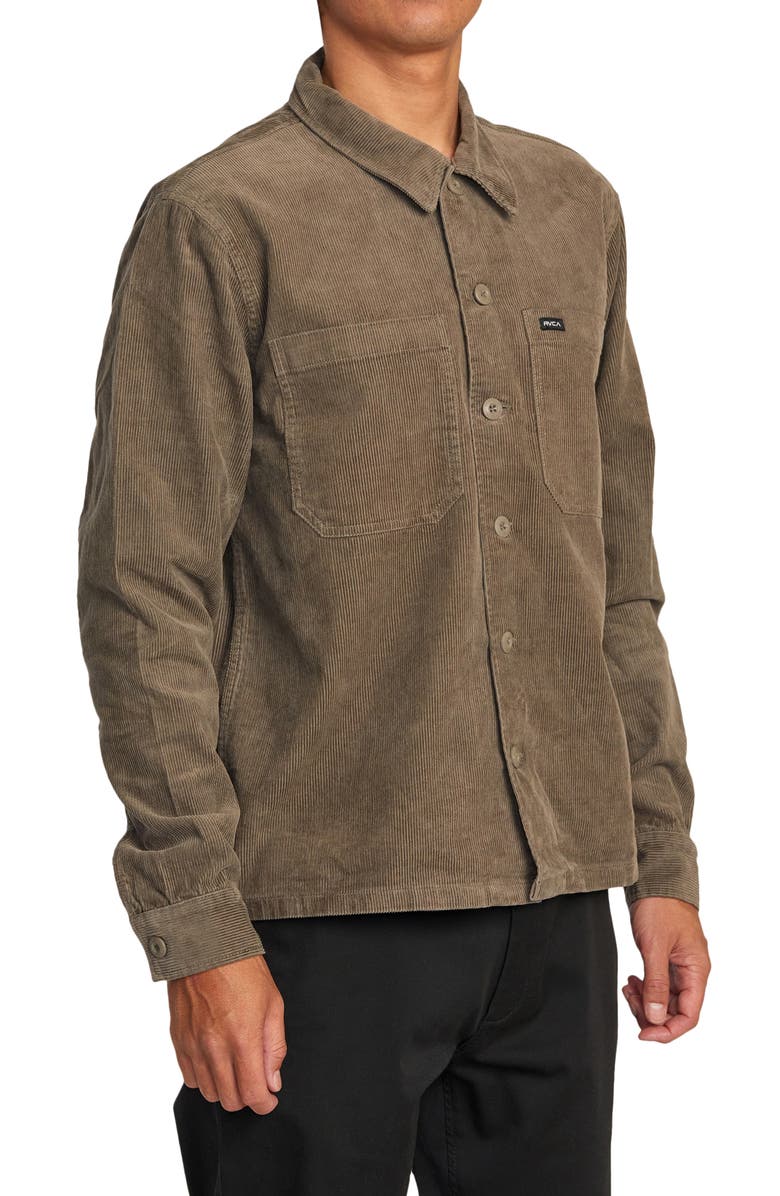 RVCA Americana Corduroy Button-Up Overshirt, Alternate, color, 