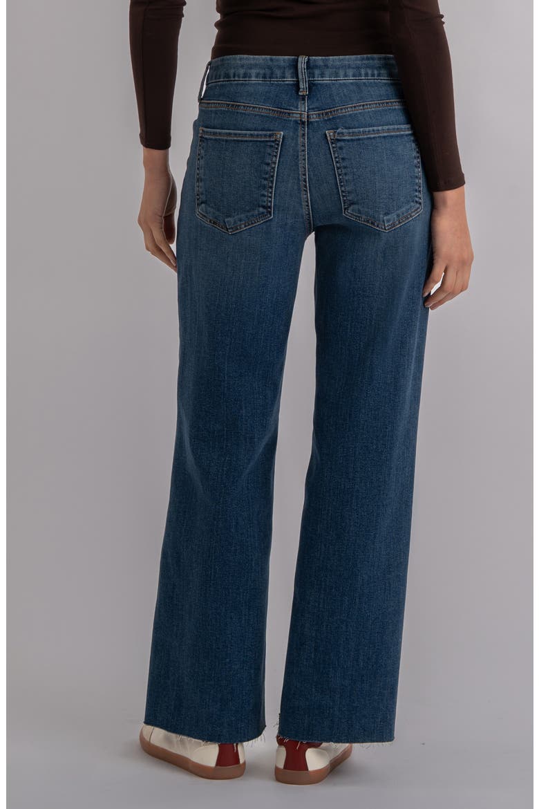 Meg Raw Hem High Waist Wide Leg Jeans, Alternate, color, RAD