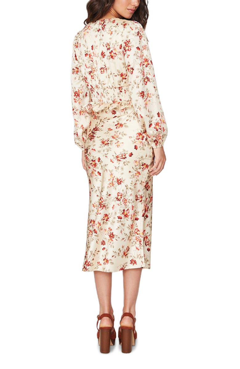 Lost + Wander Roaming the Riviera Floral Print Midi Skirt, Alternate, color,