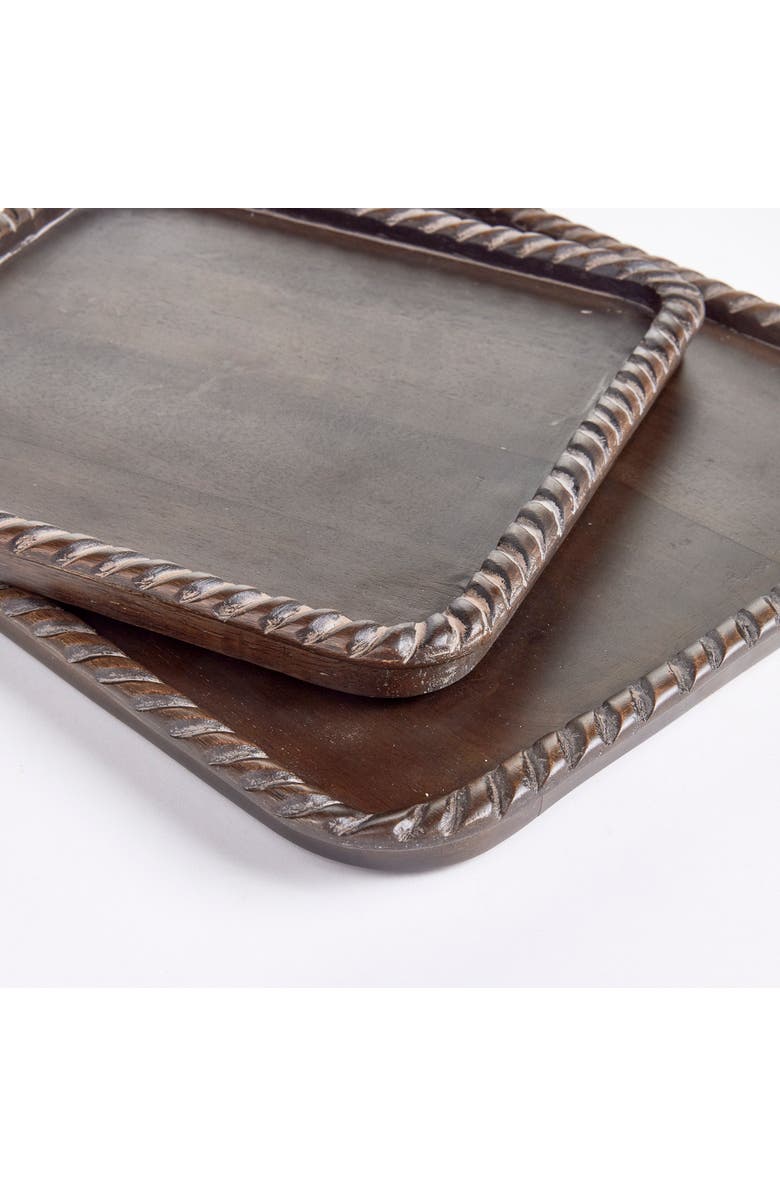 Napa Home & Garden Langley Square Trays Set of 2, Alternate, color, Black