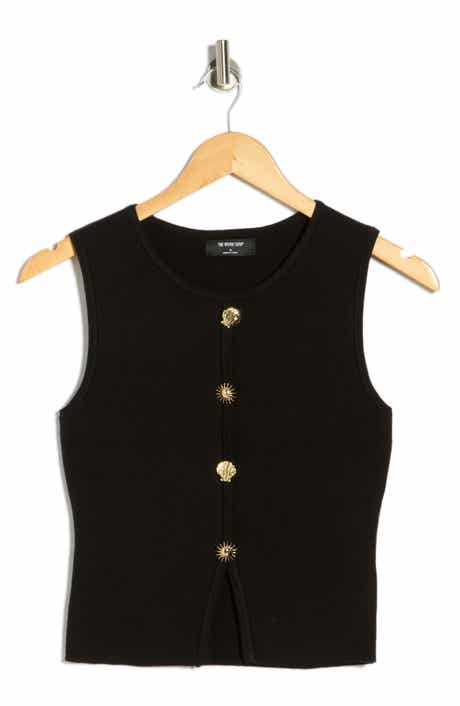 Blu Pepper Button Detail Knit Tank Top