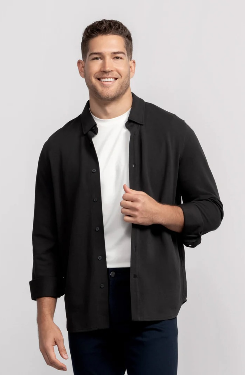 Jack Archer Legacy Button Down, Main, color, True Black