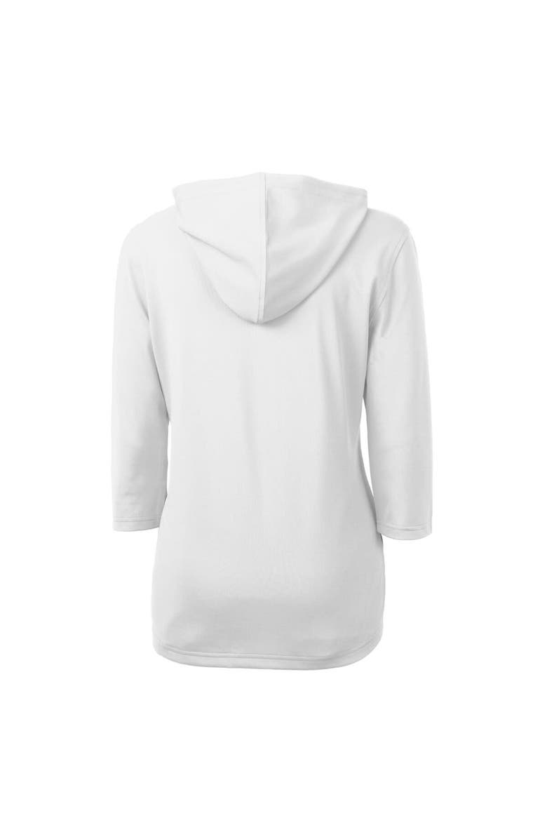 Cutter & Buck Women's Cutter & Buck White Chicago Cubs Americana Logo DryTec Virtue Eco Pique Recycled Half-Zip Pullover Hoodie, Alternate, color, 