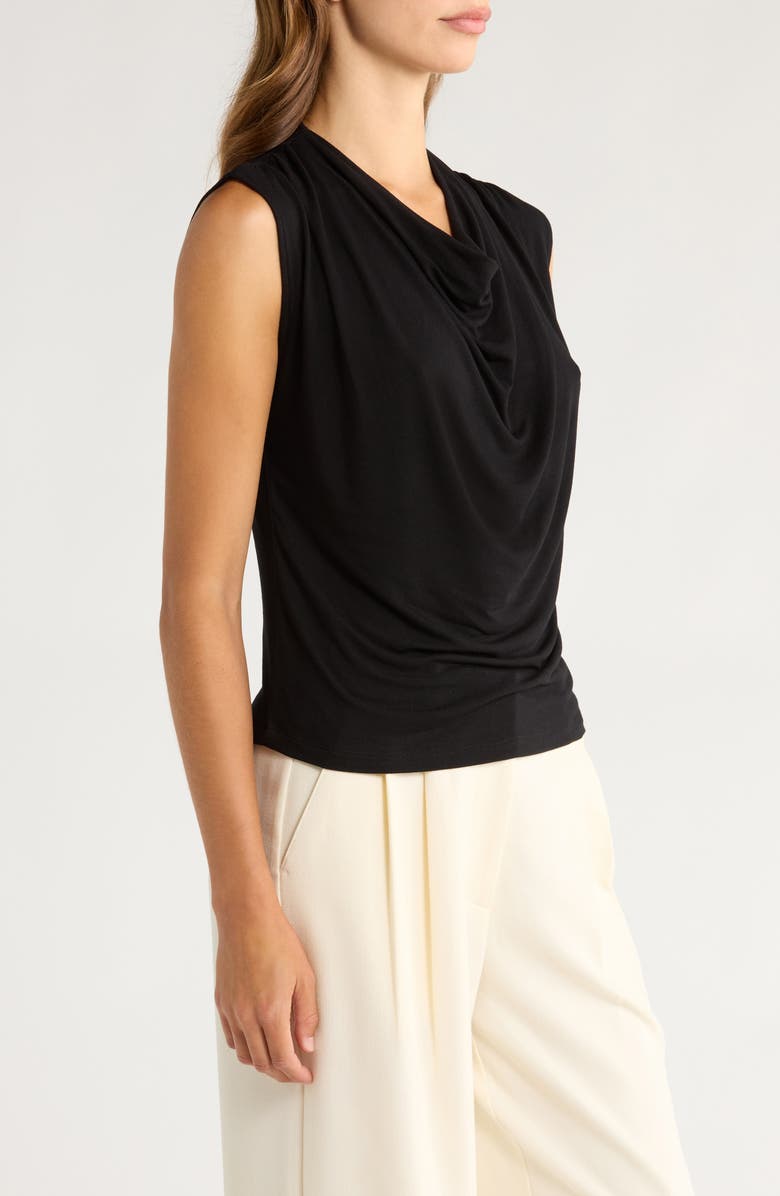 Vince Cowl Neck Sleeveless Top, Alternate, color, Black