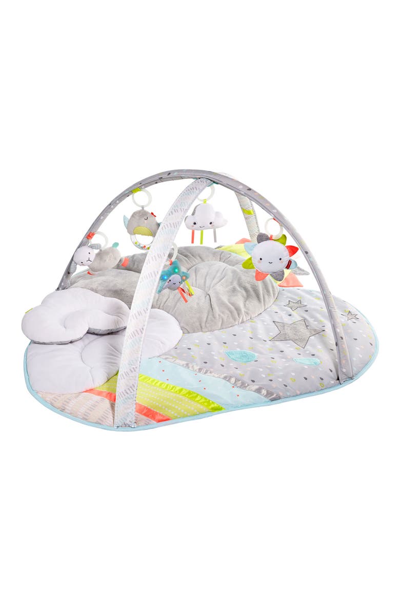 Silver Lining Cloud Activity Gym, Main, color, WHITE
