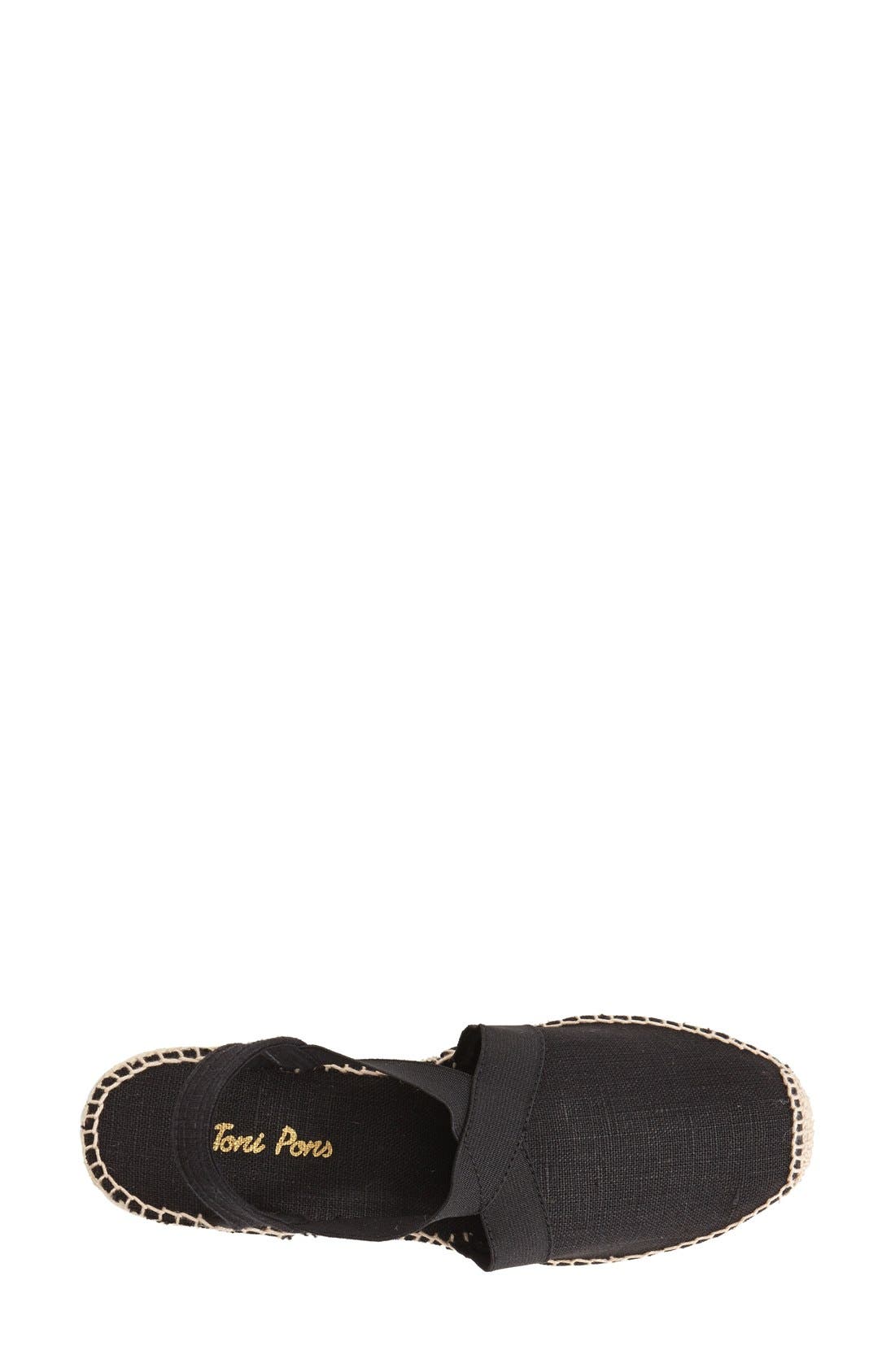 'Ter' Slingback Espadrille Sandal, Alternate, color, BLACK