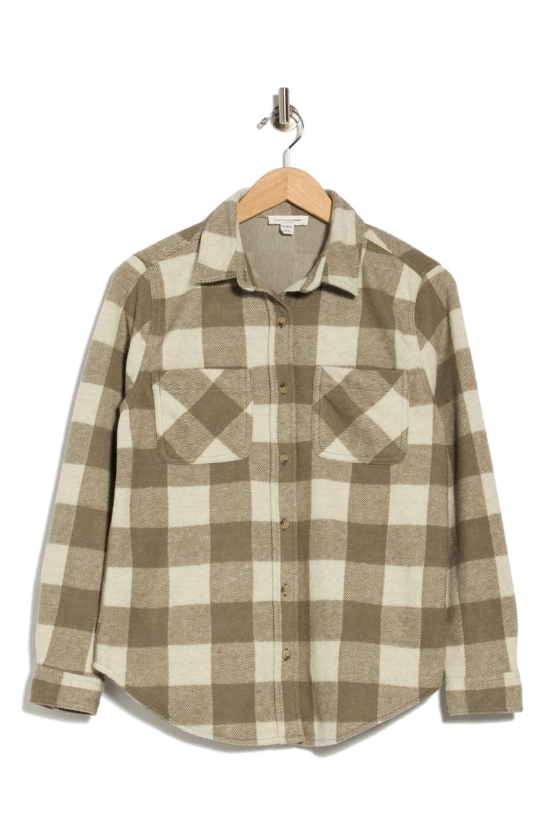 Plaid Jacquard Knit Shacket, Alternate, color, SMOKED GREEN