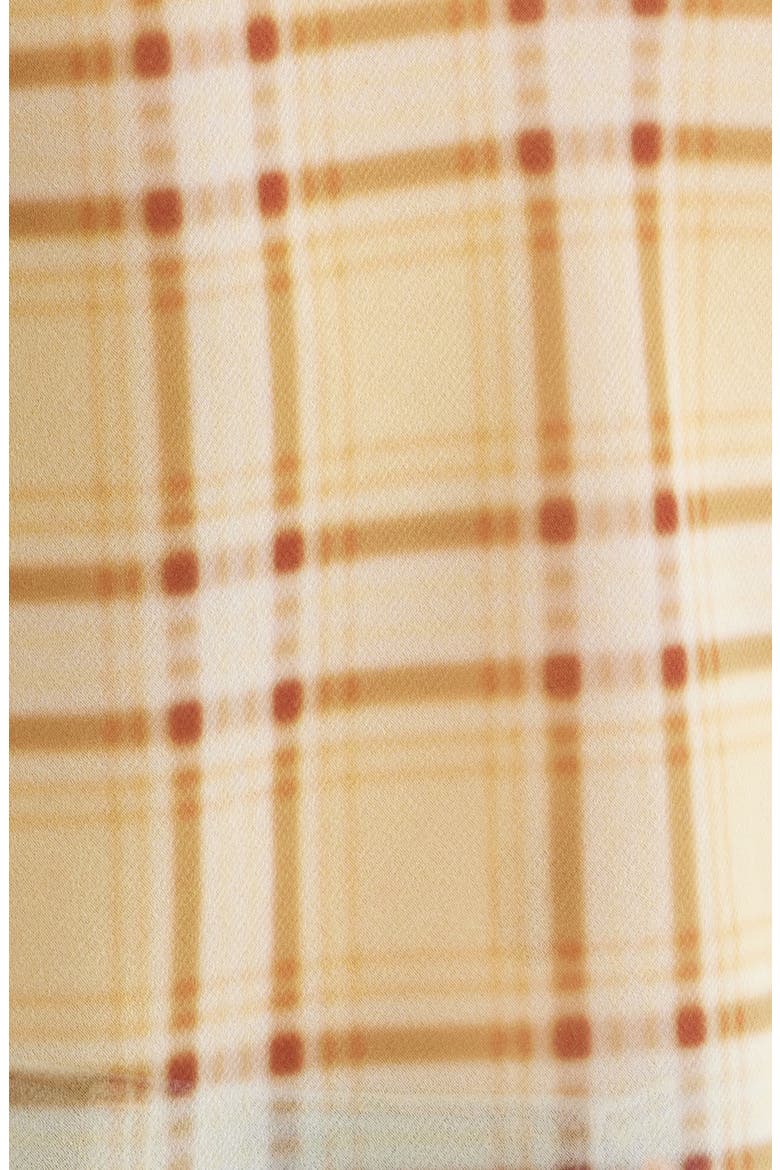 Leire Plaid Lace Trim Top, Alternate, color, YELLOW