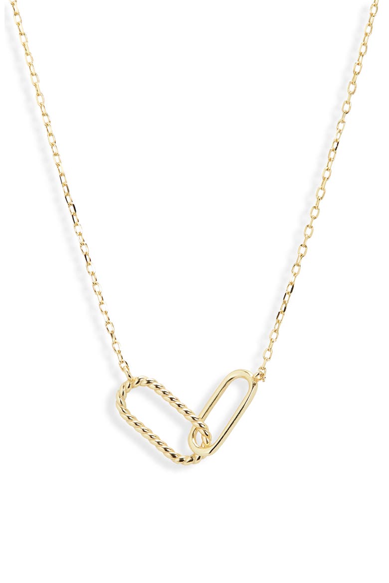 Rope Interlock Pendant Necklace, Alternate, color, GOLD